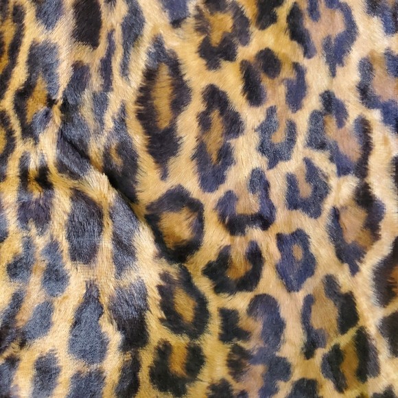 Zelda Pencil Skirt Leopard Print Faux Fur Skirt Brown sz 16 - Picture 3 of 5